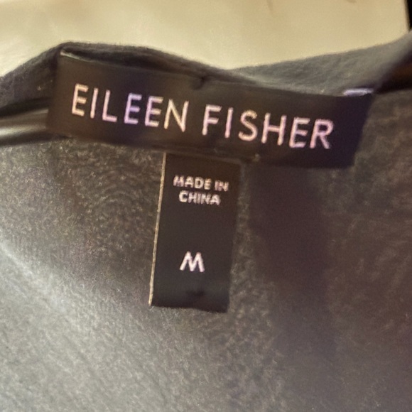 Eileen Fisher 100% Silk Minimalist Midi Dress Flowing A-Line - Picture 4 of 6